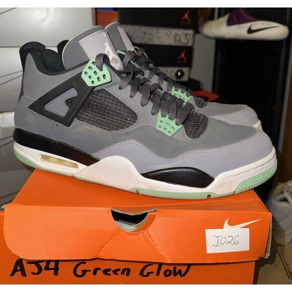 Air Jordan 4 Retro Green Glow 2013 Men’s 12 - Picture 1 of 7